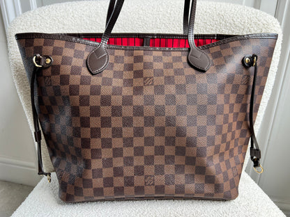 Louis Vuitton Neverfull MM Damier Ebene Cherry Interior (RRP £1,430)