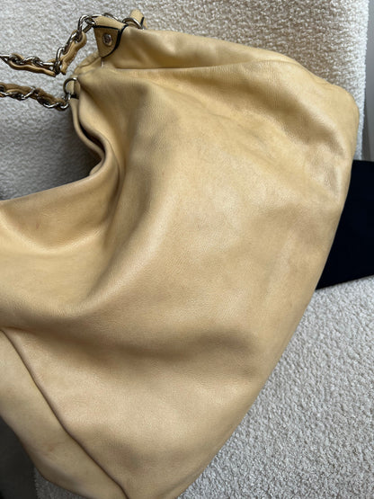Chanel Beige Edgy Lambskin Large Hobo