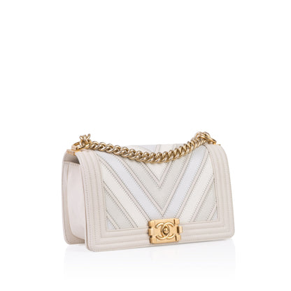 Chanel Mixed Leather Ss16 Boy Bag