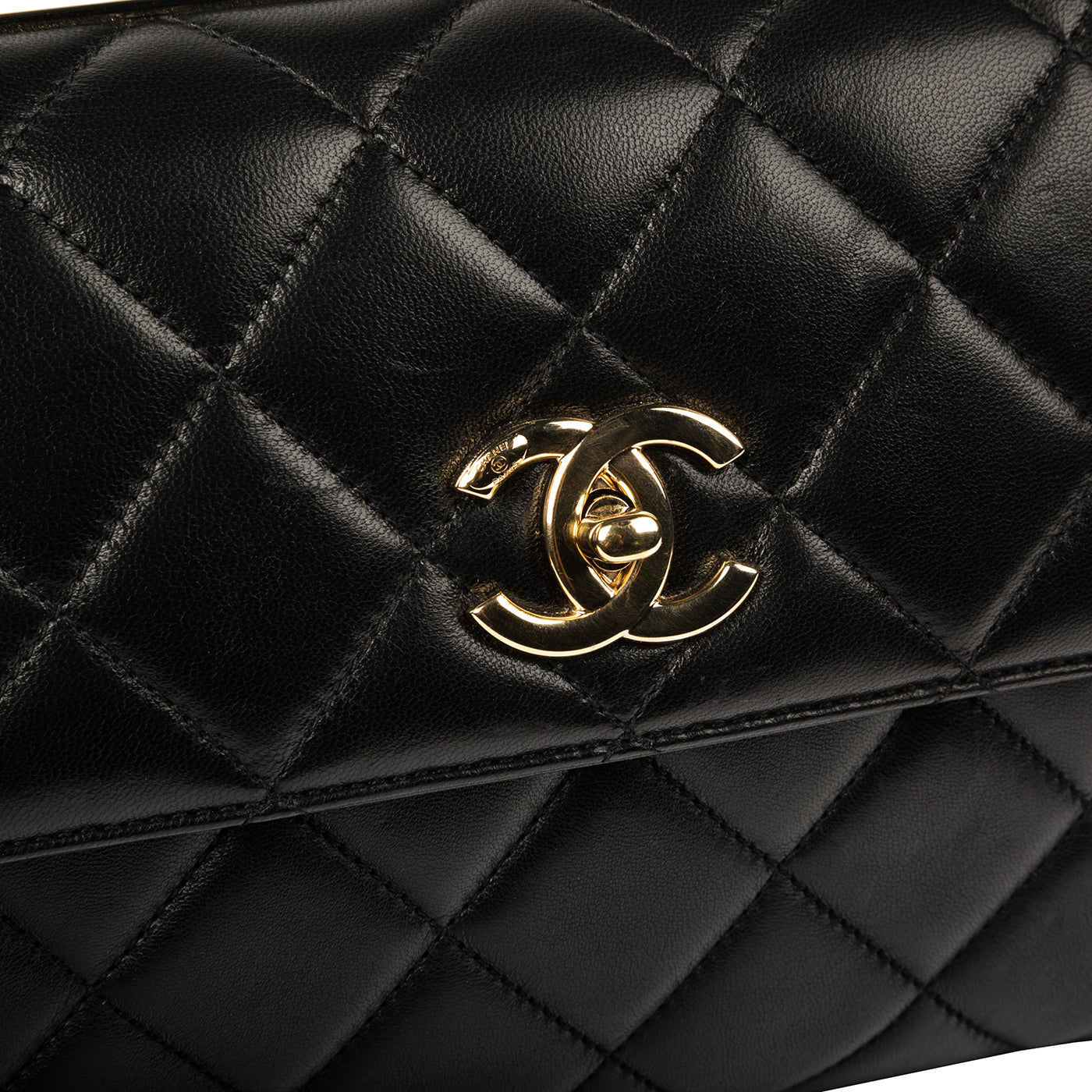 Chanel Lambskin Black Shoulder Bag Style 22