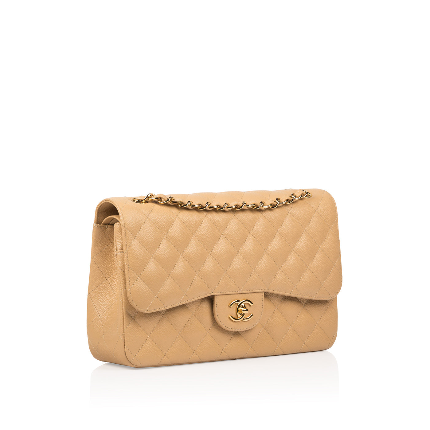 Chanel Classic Flap Caviar Gold Shoulder Bag Style 37