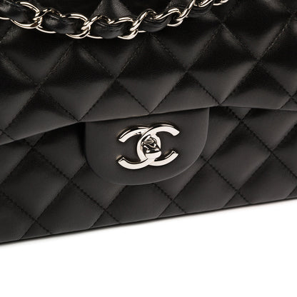 Chanel Classic Flap Lambskin Black Shoulder Bag Style 270