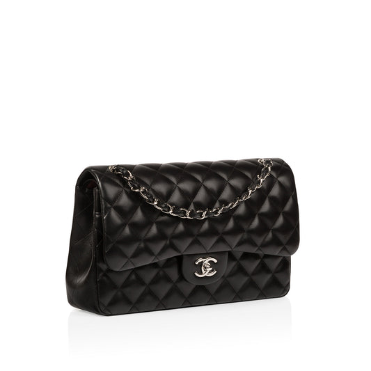 Chanel Classic Flap Lambskin Black Shoulder Bag Style 270