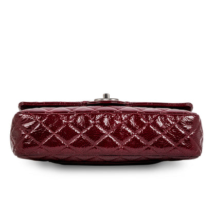 Chanel Classic Flap Patent Leather Burgundy Shoulder Bag