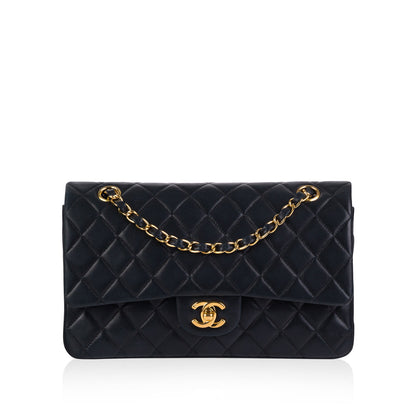 Chanel Classic Flap Lambskin Black Shoulder Bag Style 273