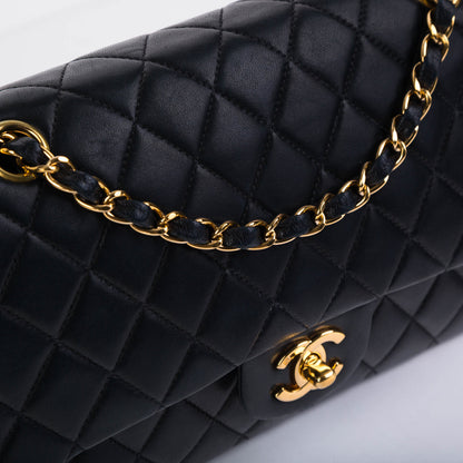Chanel Classic Flap Lambskin Black Shoulder Bag Style 273