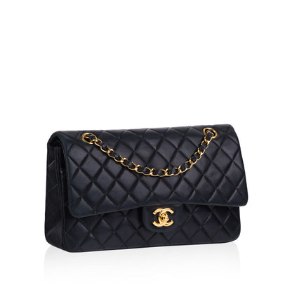 Chanel Classic Flap Lambskin Black Shoulder Bag Style 273