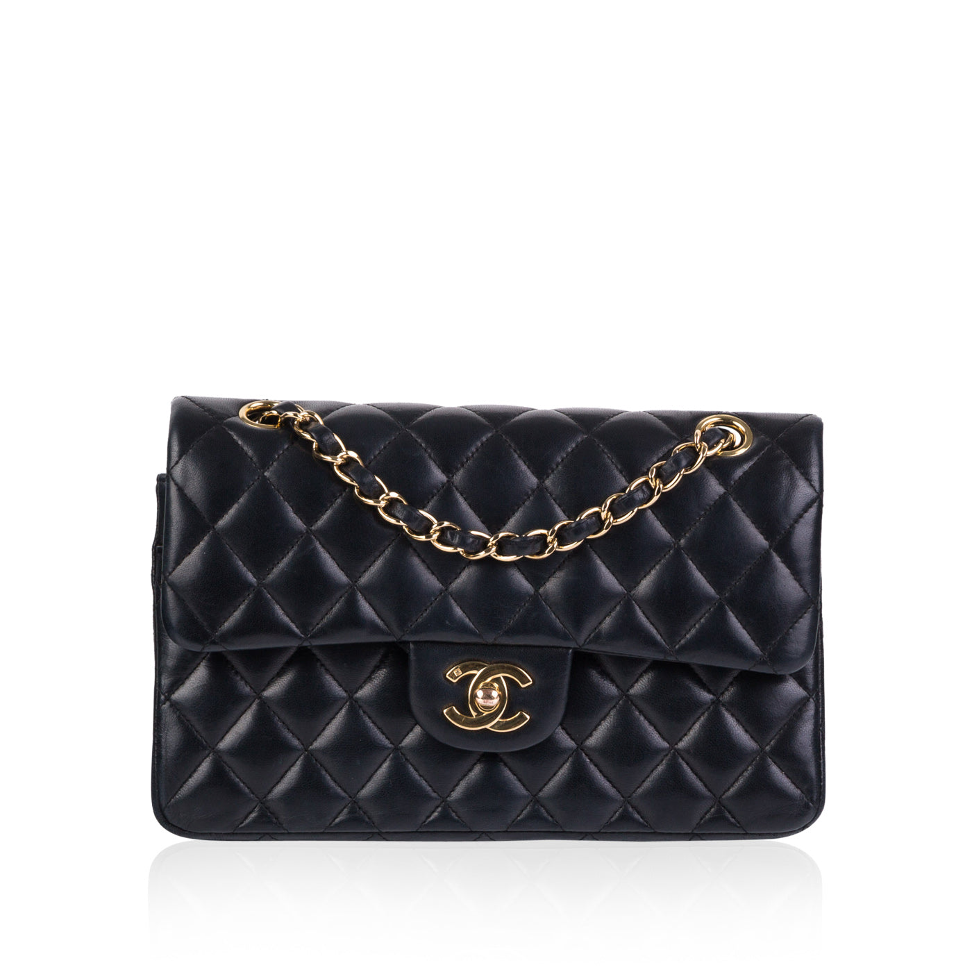 Chanel Classic Flap Lambskin Black Shoulder Bag Style 274