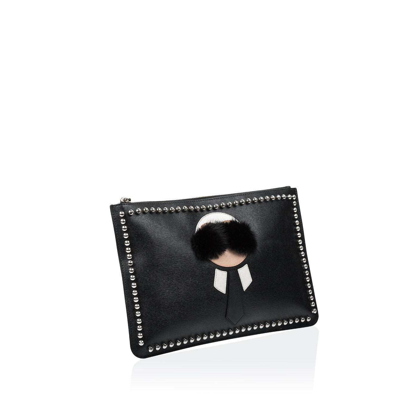 Fendi Luxury Leather Red Clutch Style 5