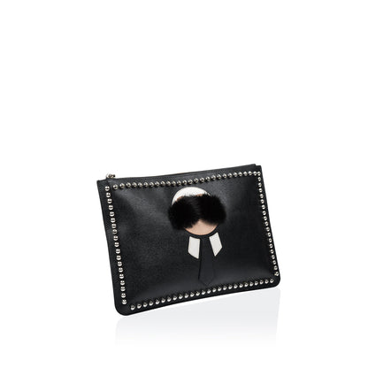 Fendi Luxury Leather Red Clutch Style 5