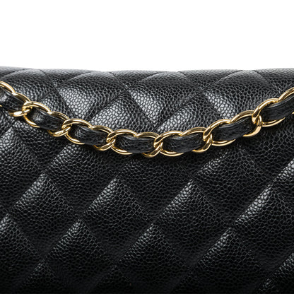 Chanel Classic Flap Caviar Black Shoulder Bag Style 128