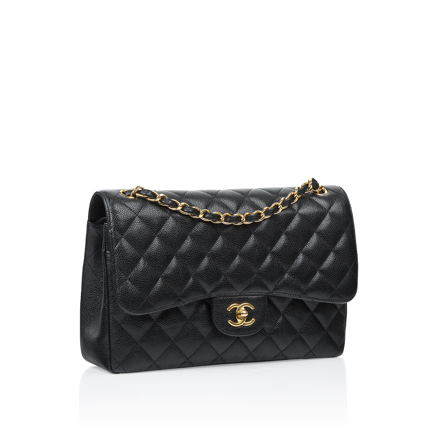Chanel Classic Flap Caviar Black Shoulder Bag Style 128