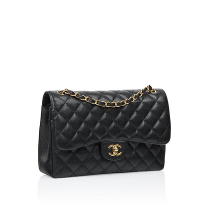 Chanel Classic Flap Caviar Black Shoulder Bag Style 128