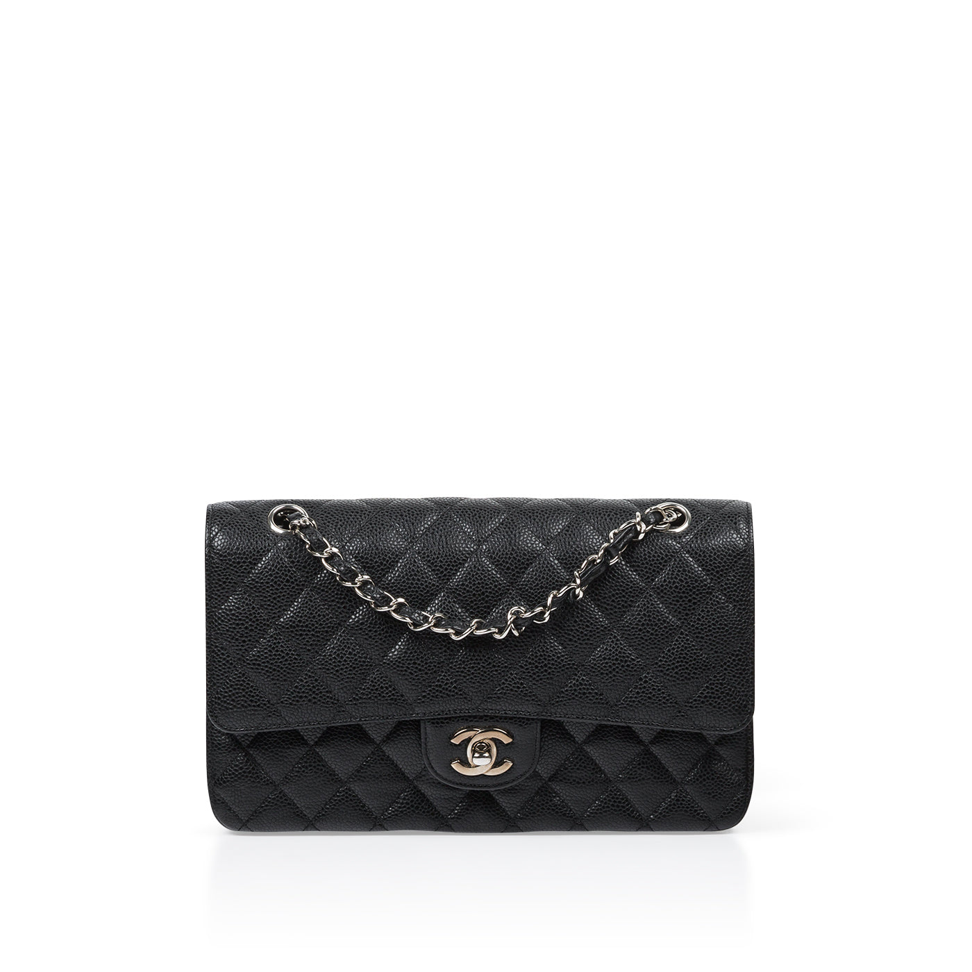 Chanel Classic Flap Caviar Black Shoulder Bag Style 129