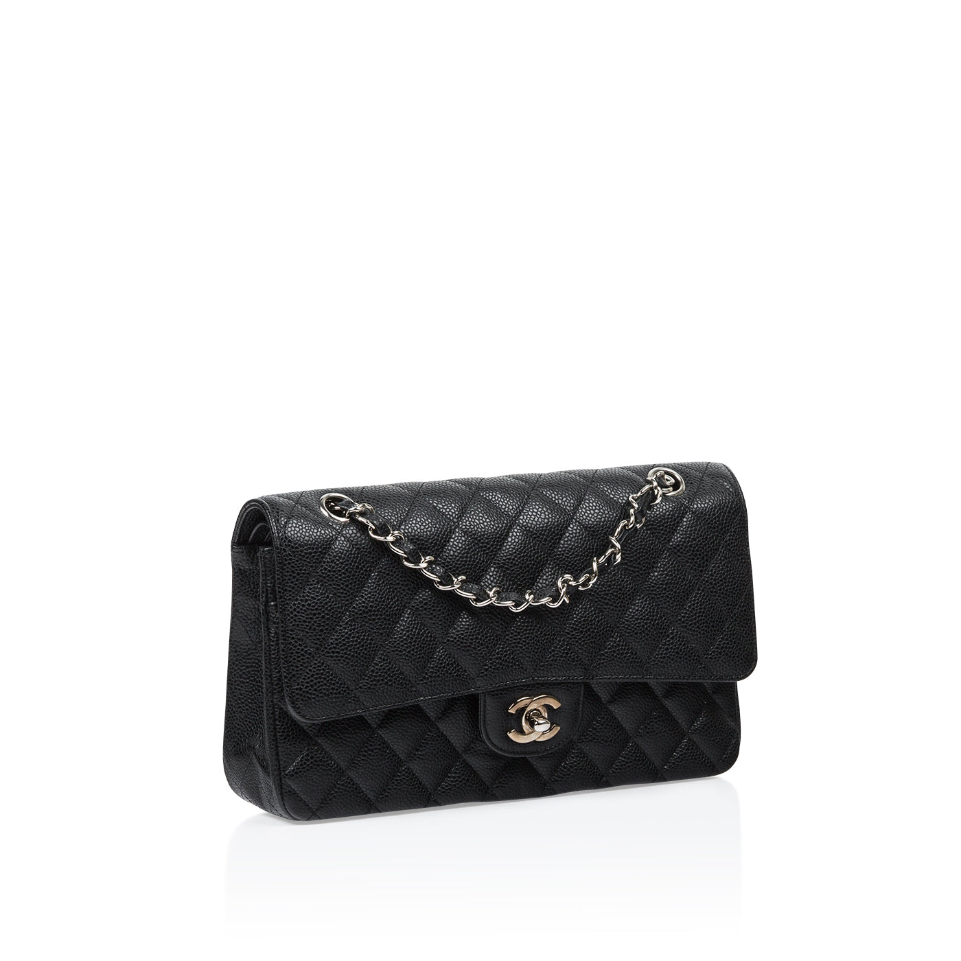 Chanel Classic Flap Caviar Black Shoulder Bag Style 129