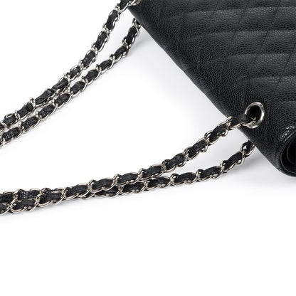 Chanel Classic Flap Caviar Black Shoulder Bag Style 129