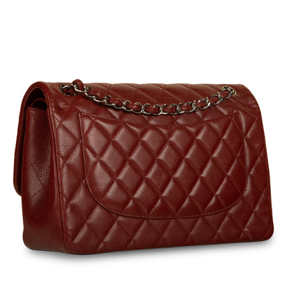 Chanel Classic Flap Caviar Silver Shoulder Bag Style 4
