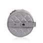 Chanel Medallion Calfskin Silver Clutch