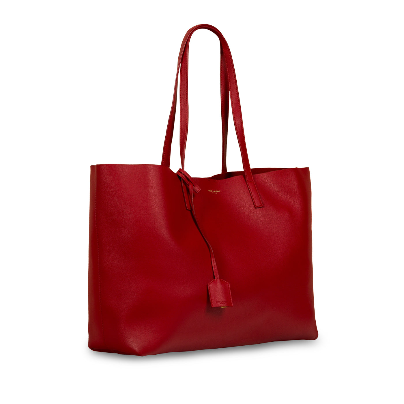 Saint Laurent Luxury Leather Red Tote Bag Style 2