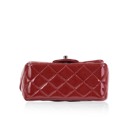 Chanel Classic Flap Patent Leather Silver Shoulder Bag Style 2
