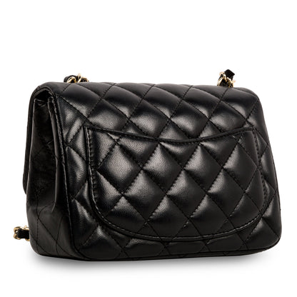 Chanel Classic Flap Lambskin Black Shoulder Bag Style 240