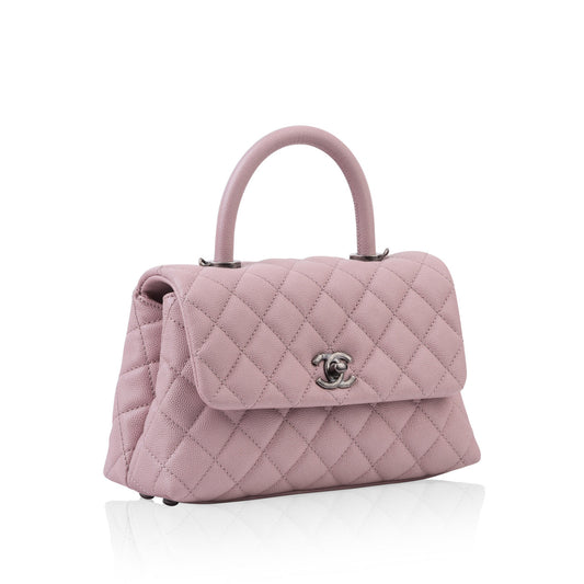Chanel Coco Handle Caviar Pink Shoulder Bag