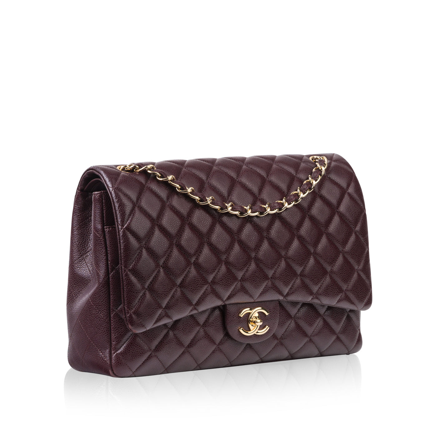 Chanel Classic Flap Caviar Gold Shoulder Bag Style 38