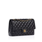 Chanel Classic Flap Lambskin Black Shoulder Bag Style 155