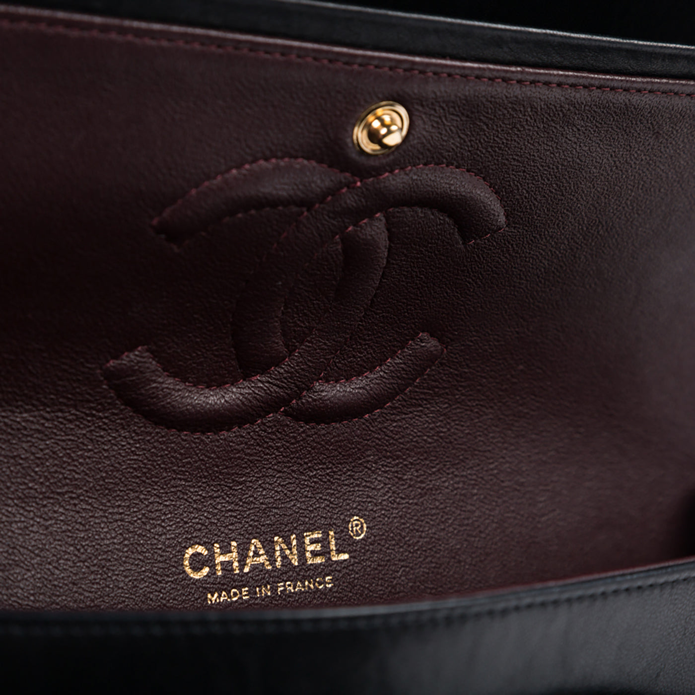 Chanel Classic Flap Lambskin Black Shoulder Bag Style 155