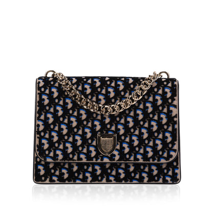 Dior Nylon Monogram Chain Canvas Tote Bag