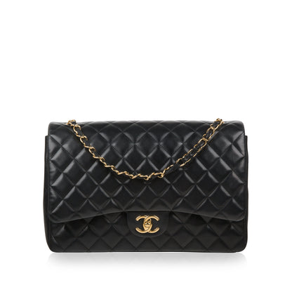 Chanel Classic Flap Lambskin Black Shoulder Bag Style 279