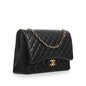 Chanel Classic Flap Lambskin Black Shoulder Bag Style 81
