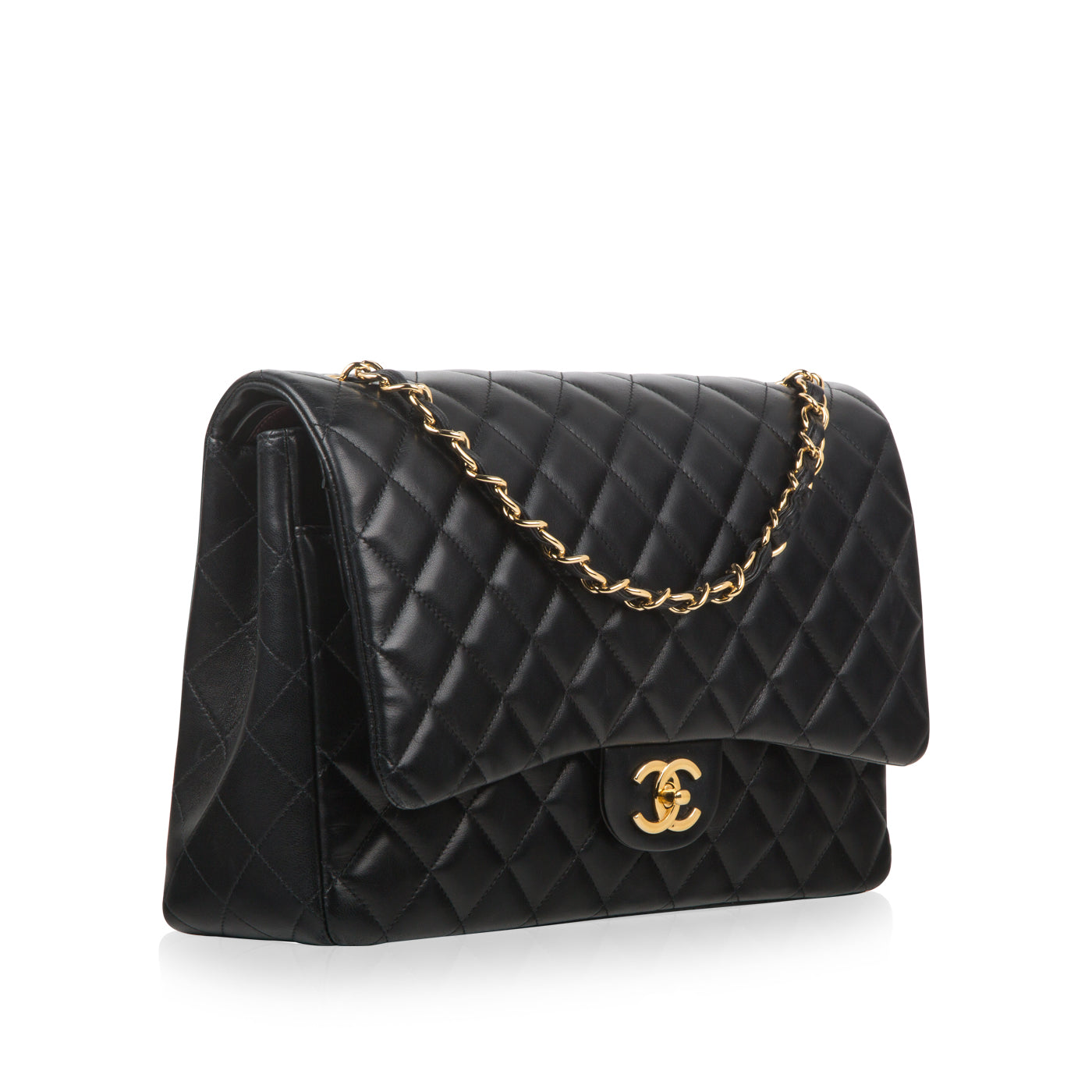 Chanel Classic Flap Lambskin Black Shoulder Bag Style 279