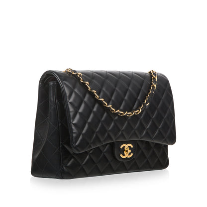 Chanel Classic Flap Lambskin Black Shoulder Bag Style 279