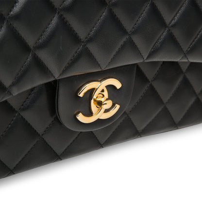 Chanel Classic Flap Lambskin Black Shoulder Bag Style 265