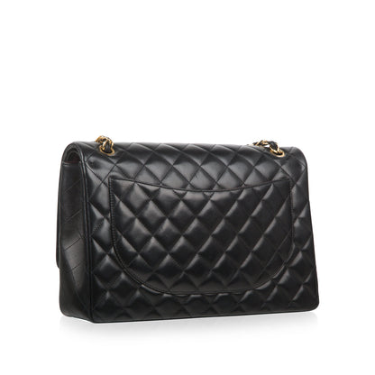 Chanel Classic Flap Lambskin Black Shoulder Bag Style 266