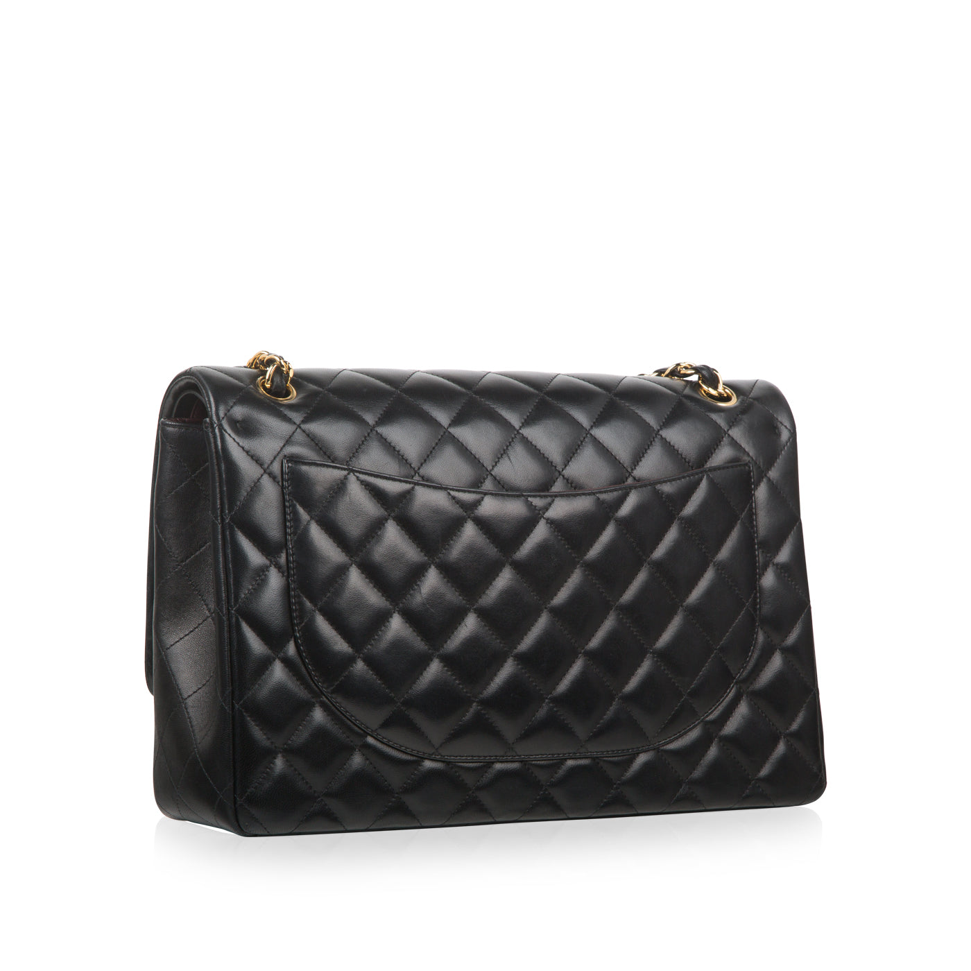 Chanel Classic Flap Lambskin Black Shoulder Bag Style 81