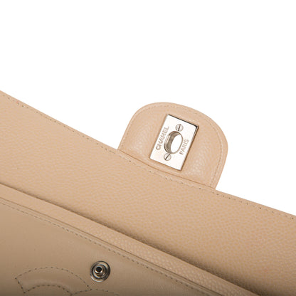 Chanel Classic Flap Caviar Silver Shoulder Bag Style 5