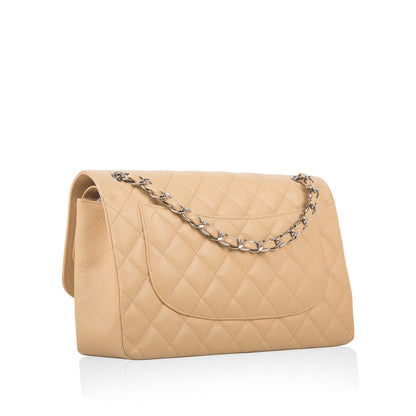 Chanel Classic Flap Caviar Silver Shoulder Bag Style 5