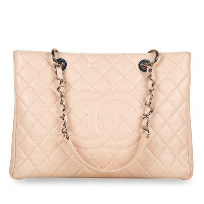 Chanel Timeless Caviar Silver Tote Bag Style 6