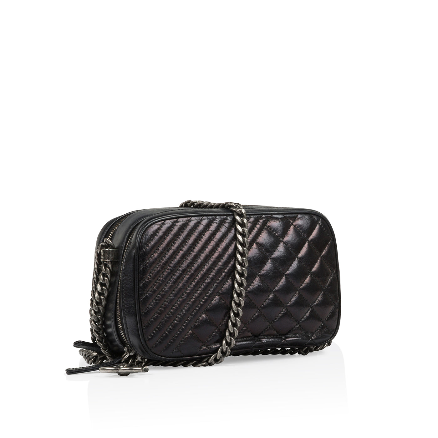 Chanel Boy Bag Lambskin Black Shoulder Bag Style 59