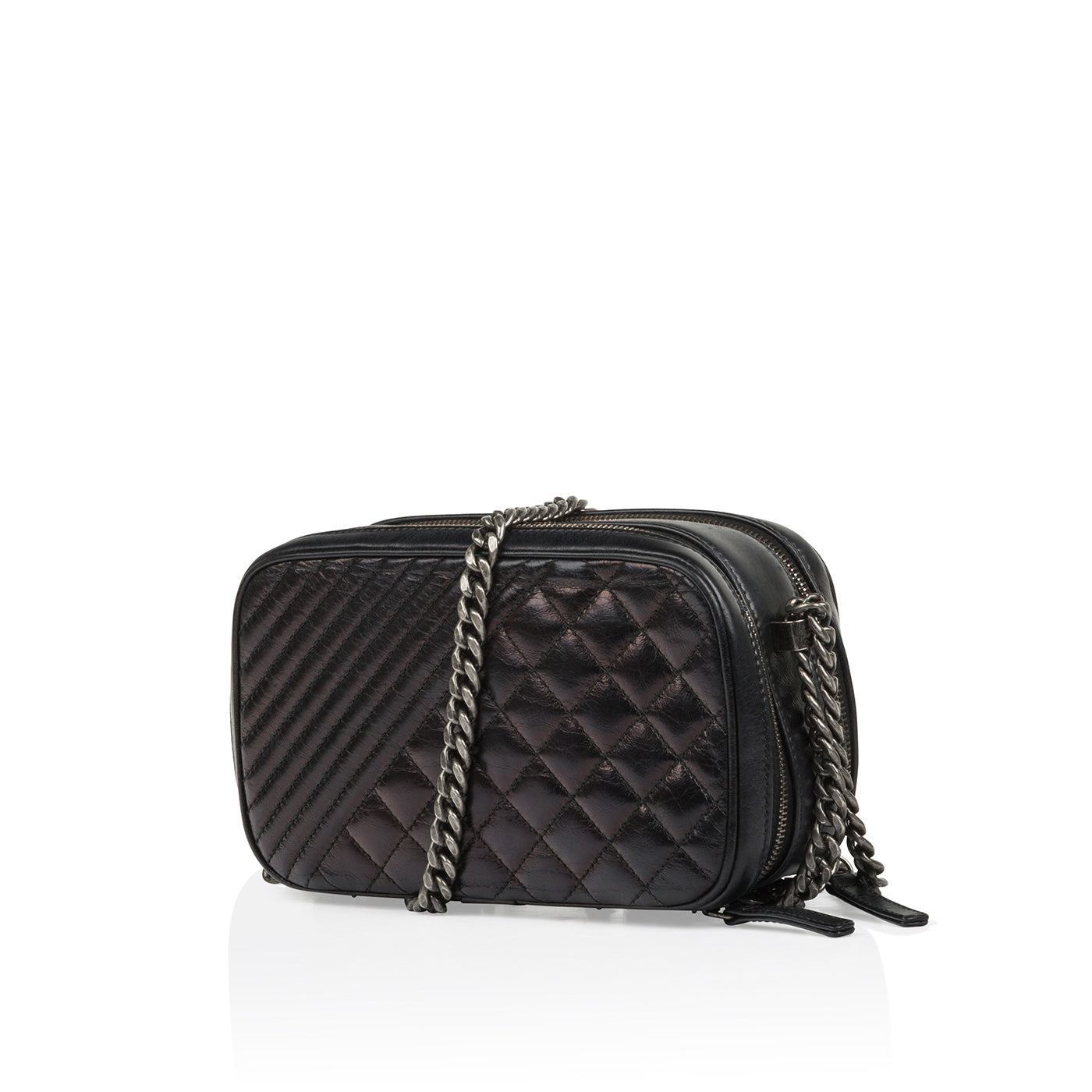 Chanel Boy Bag Lambskin Black Shoulder Bag Style 59