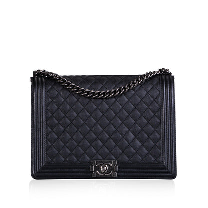 Chanel Boy Bag Quilted Black Shoulder Bag Style 2