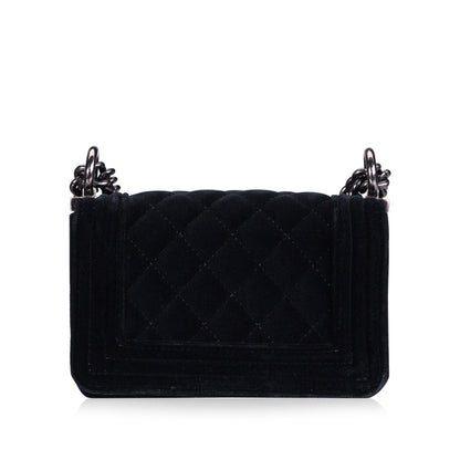 Chanel Boy Bag Canvas Black Shoulder Bag