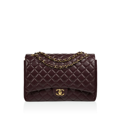 Chanel Classic Flap Caviar Gold Shoulder Bag Style 38