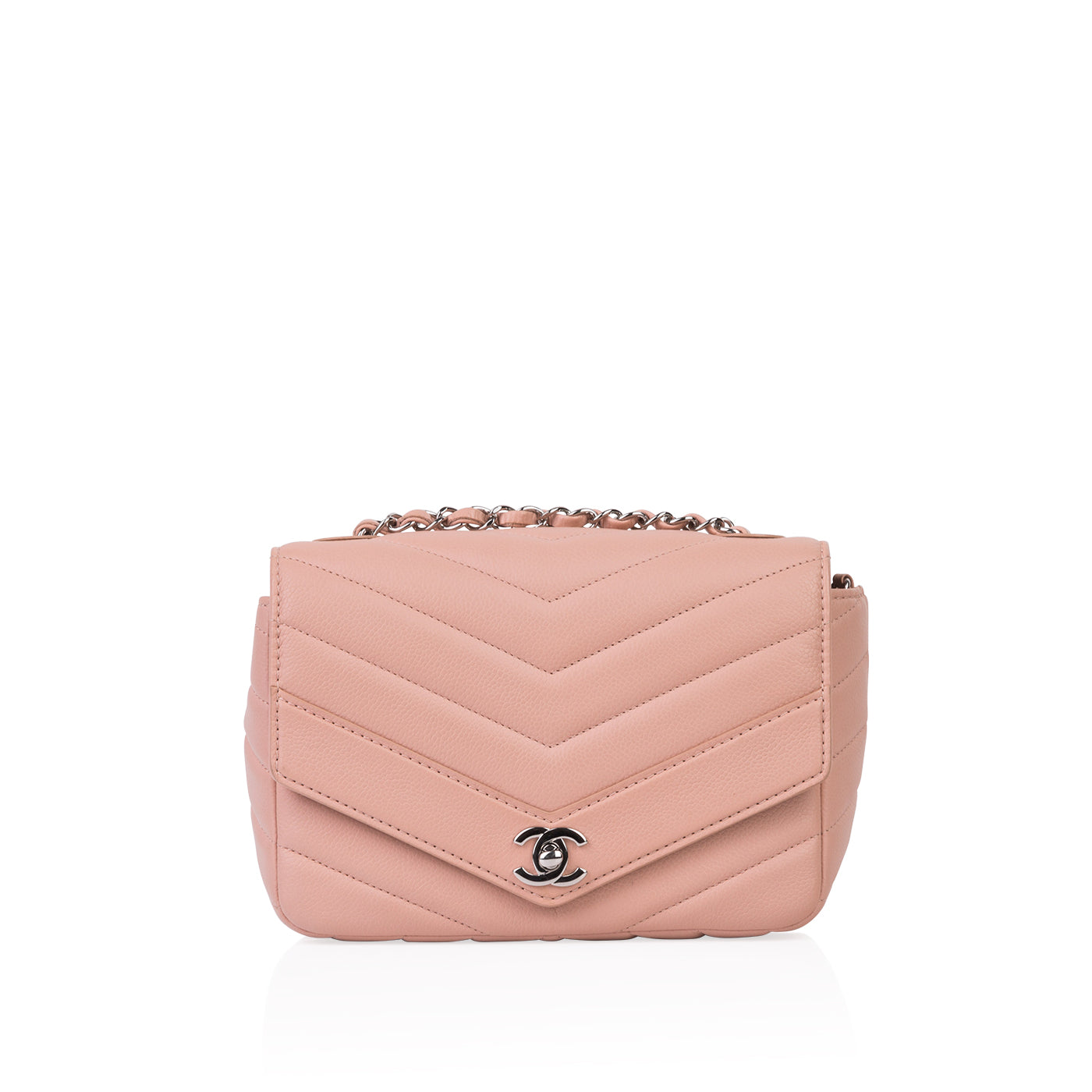 Chanel Classic Flap Leather Silver Shoulder Bag Style 3