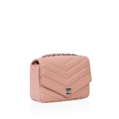 Chanel Classic Flap Leather Silver Shoulder Bag Style 3