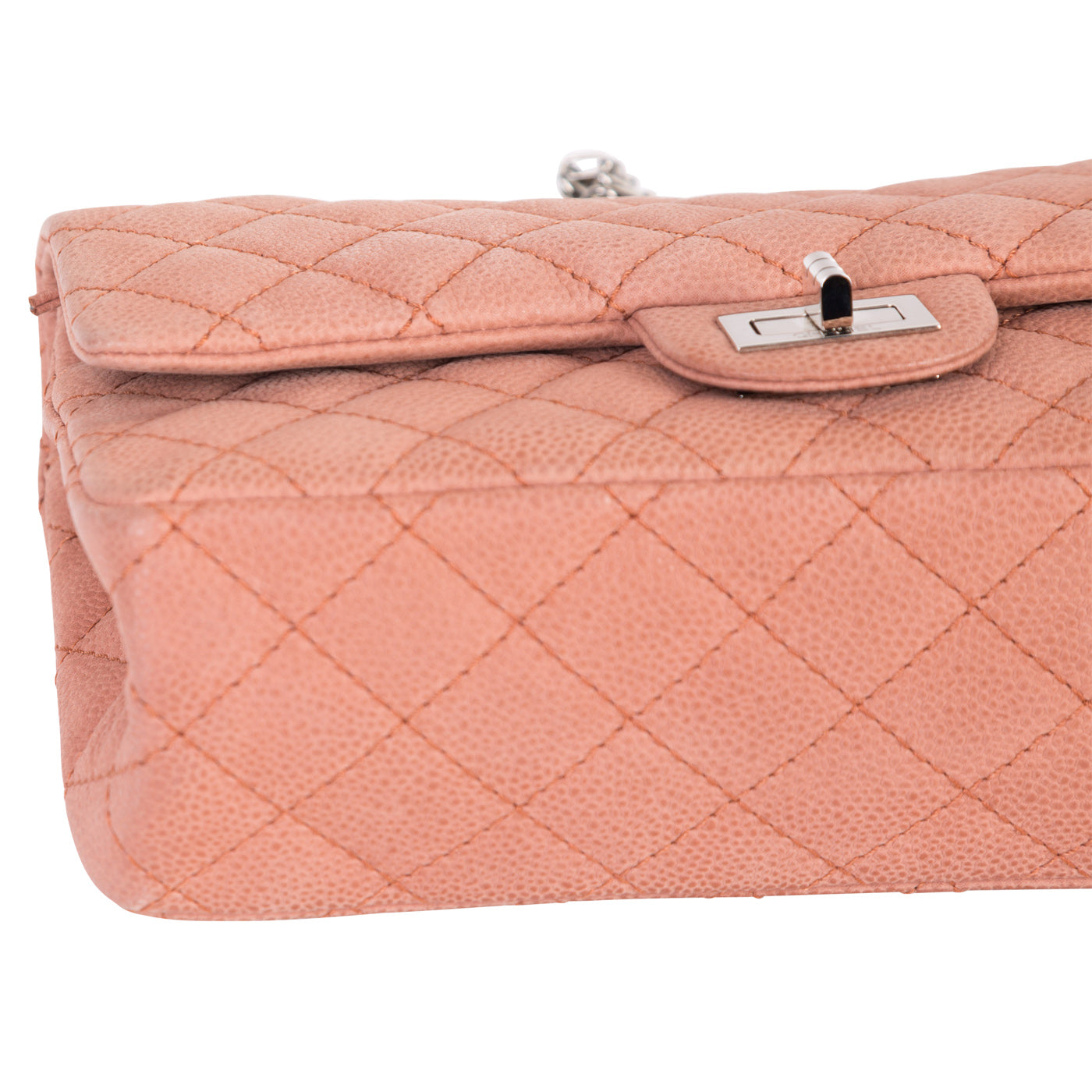Chanel Classic Flap Leather Silver Shoulder Bag Leather