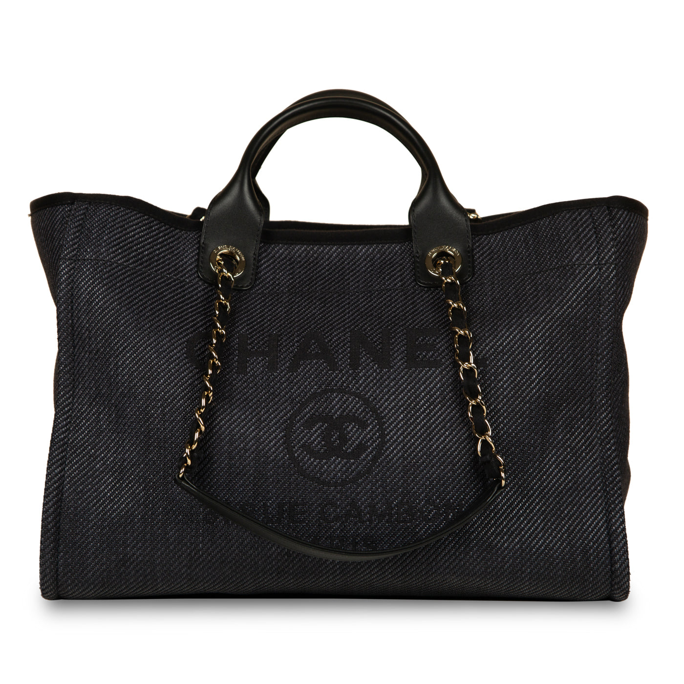Chanel Cambon Canvas Black Tote Bag