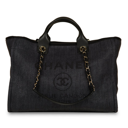 Chanel Cambon Canvas Black Tote Bag